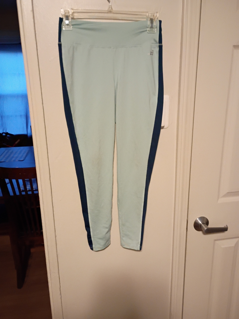 bcg Mint Leggings with Dark Teal Side Panels